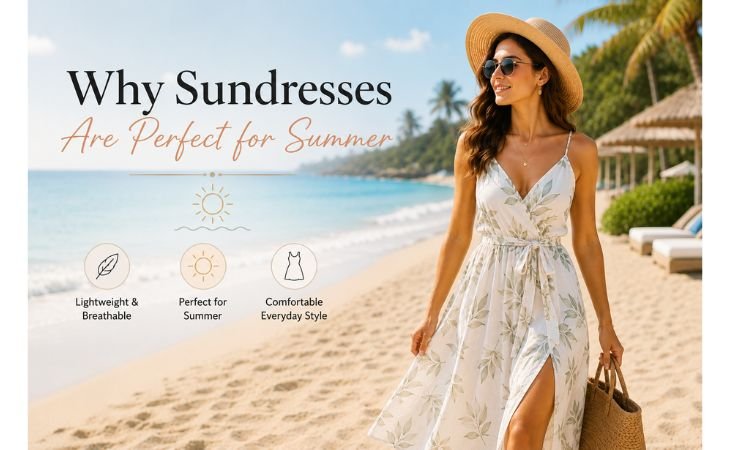 Sundresses for Women enjoying a beach vacation in a lightweight and breathable summer sundress
