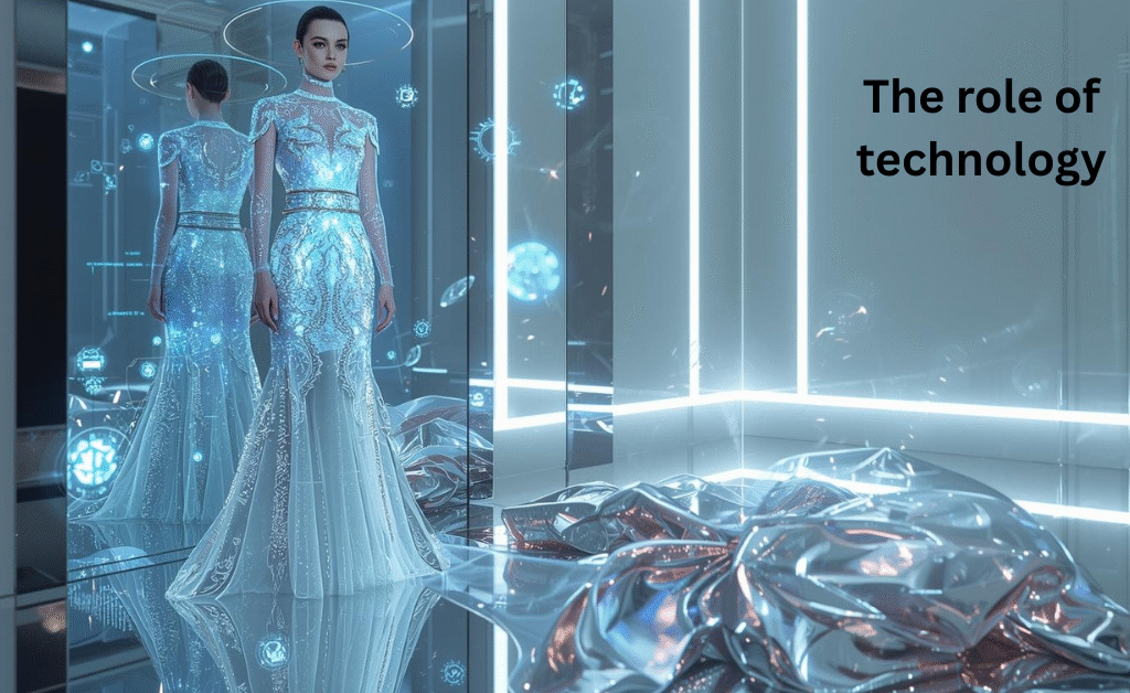 "Digital Fashion 2025 – The role of technology with AI tools, AR try-on rooms, and 3D printing transforming the fashion industry."
