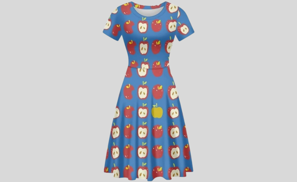 A woman with an Apple body shape wearing a well-fitted, balanced outfit designed for real body proportions, looking confident and comfortable.