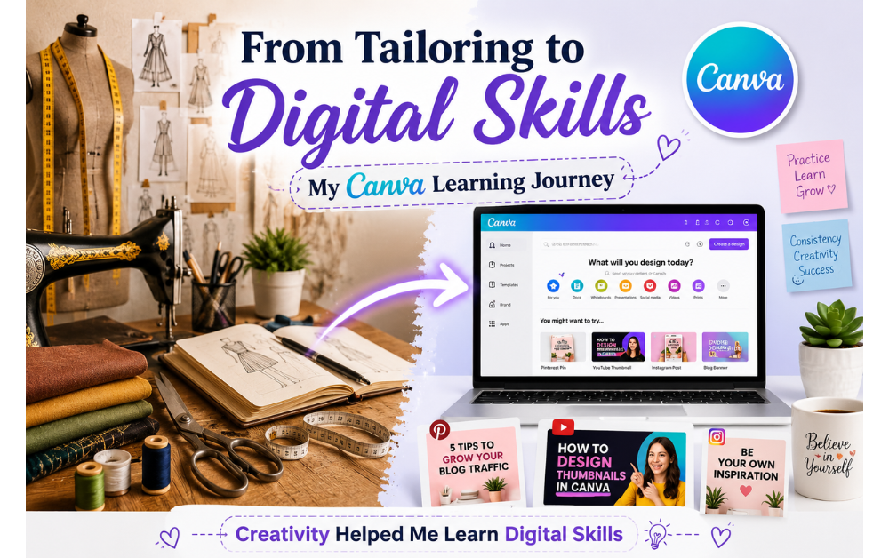 What is Canva digital skills learning journey from tailoring to content creation