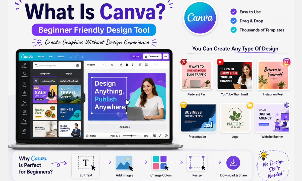 What is Canva beginner friendly graphic design platform