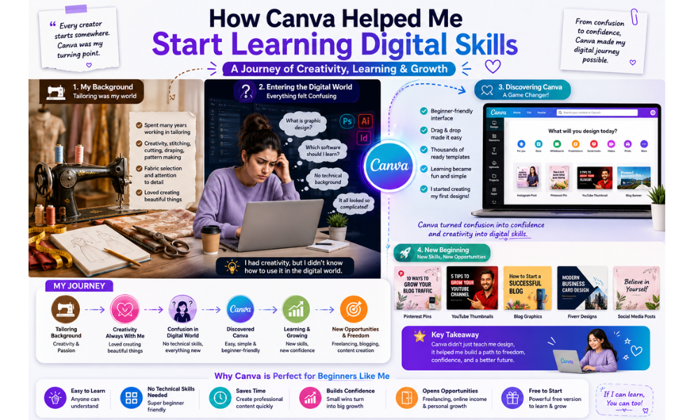How Canva helped beginners start learning digital skills