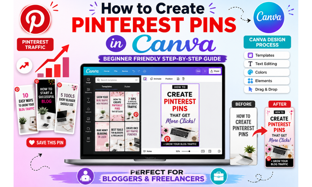 How to create Pinterest pins in Canva for beginners