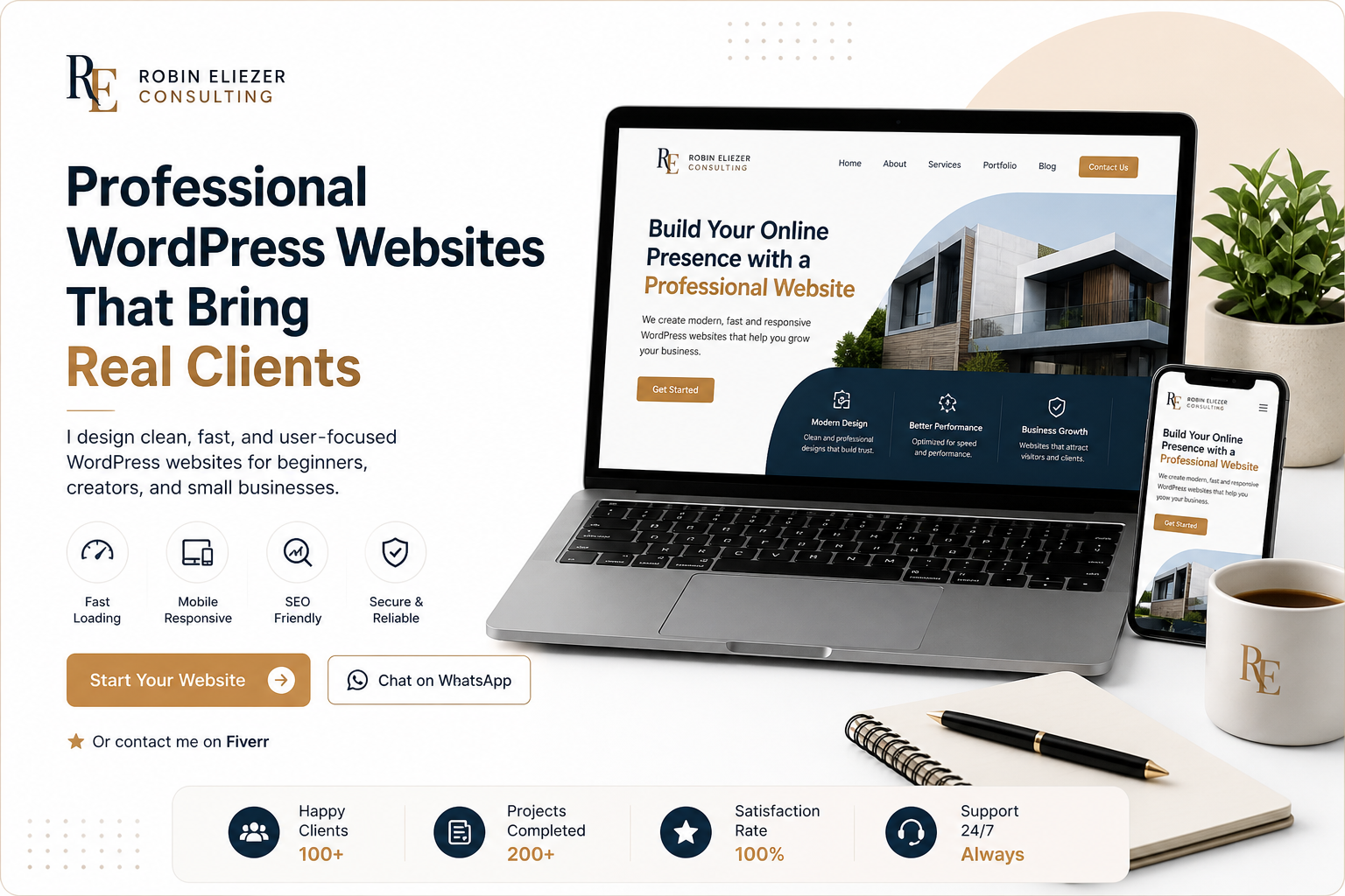 WordPress website design services for small business that bring real clients and SEO results